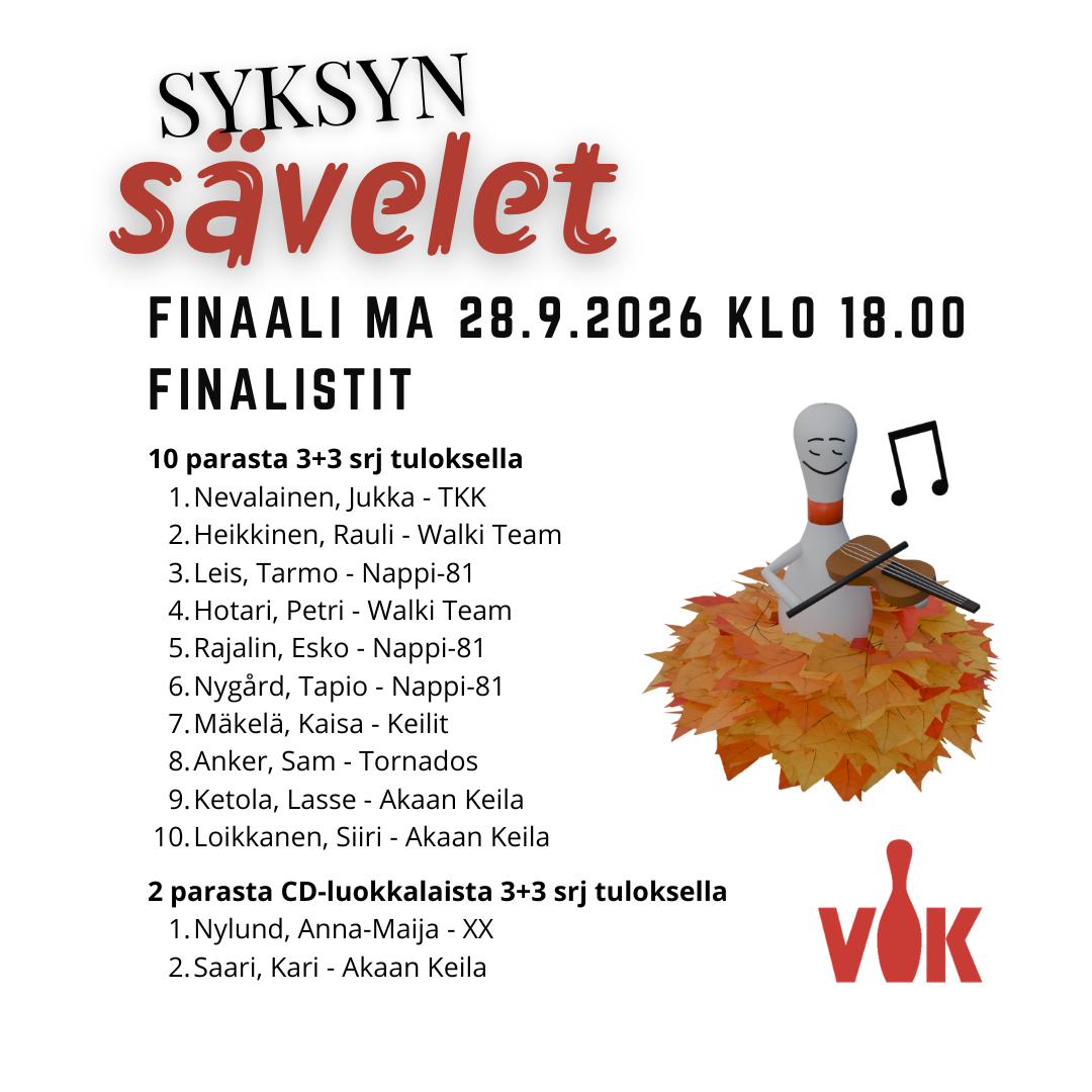 VKL Syksyn sävelet finalistit